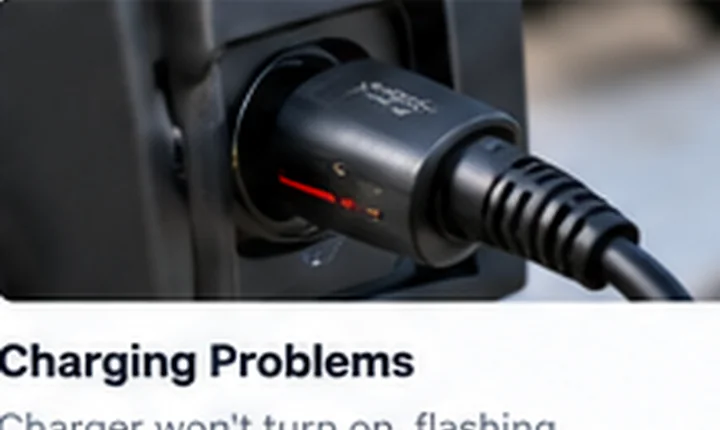 Illustrative close-up of a golf cart charger